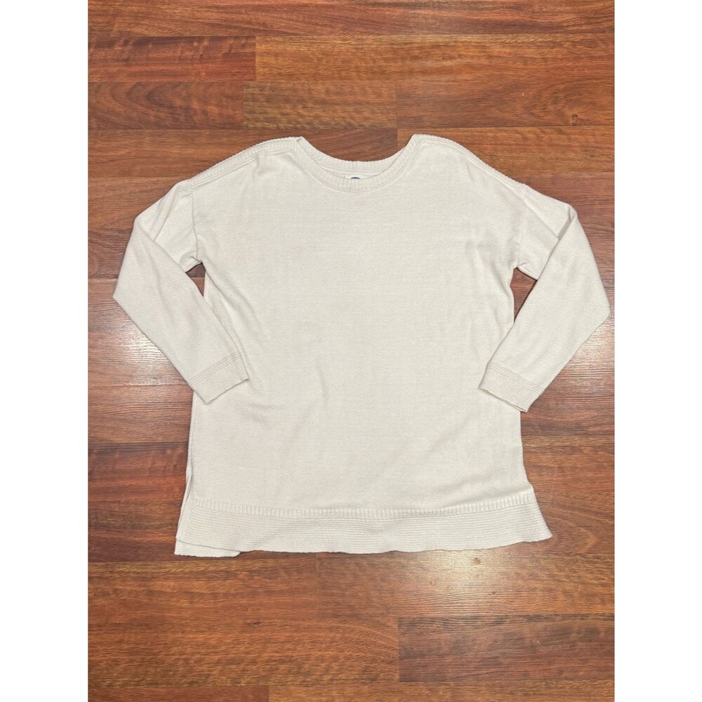 Old Navy - Light White Knit Long Sleeve Sweater